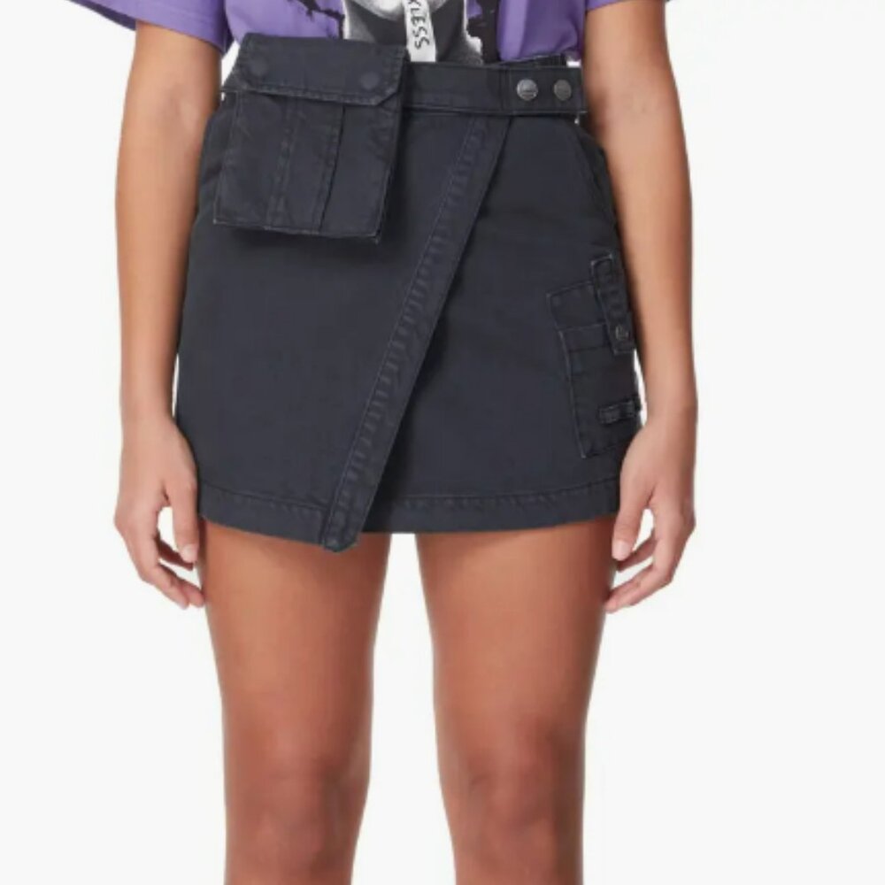 elevenparis Wrap Front Mini Cargo Skirt